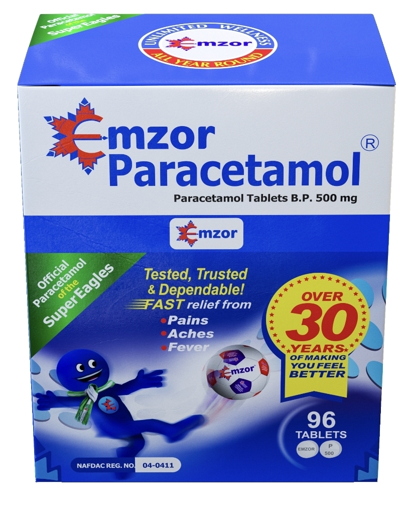 Emzor paracetamol 500mg product